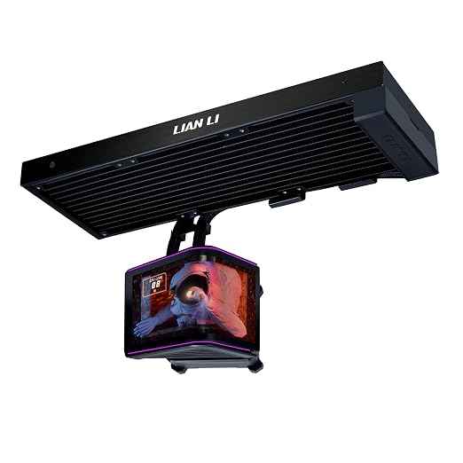 Lian Li Hydroshift II OLED Curved 360 AIO-Black-HS2OLDC36NB | Flexible Slide-Tube Clamp Coolant Pathway, Adjustable 6.67" 2K Screen, 3D Animation Effect, LGA 1851/1700 AMD AM5/4