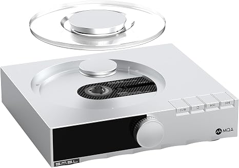 SMSL PL200T MQA-CD Player Clock Input HiFi Lossless Lid-Open Playback Mod Transport (Silver)