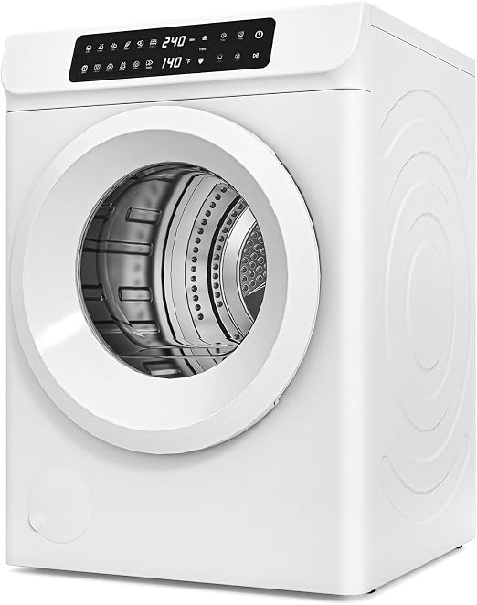 3.6 CU. FT Clothes Dryer, Large Capacity Laundry Dryer with 12 Drying Modes & Stainless Steel Tub, Dryer Machine, Electric Dryer with LED Control for Busy Family Home, White
