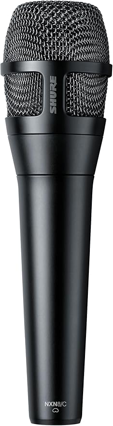 Shure Nexadyne 8/C Cardioid Dynamic Vocal Microphone with Revonic Dual-Engine Technology - XLR Wired Mic for Live Vocals, Studio Recording & Stage Performance, Black