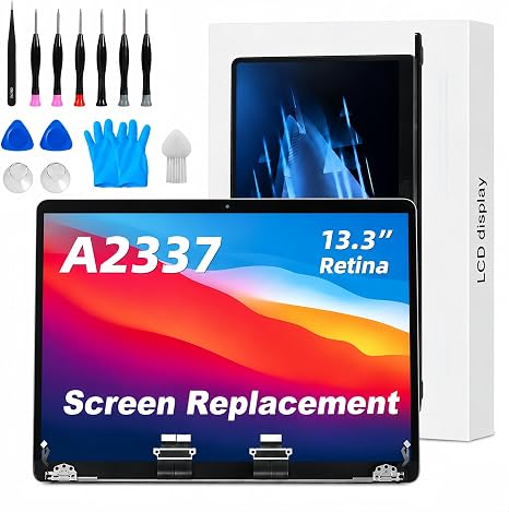 A2337 Screen Replacement A2337 LCD for 13 inches MacBook M1 air 2020 Year 2560x1600 Replacement LCD Full Assembly for EMC 3598 MGN63 Space Gray