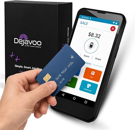 P5: Compact Mobile Card Reader POS - Touchscreen Checkout & Barcode Scanner