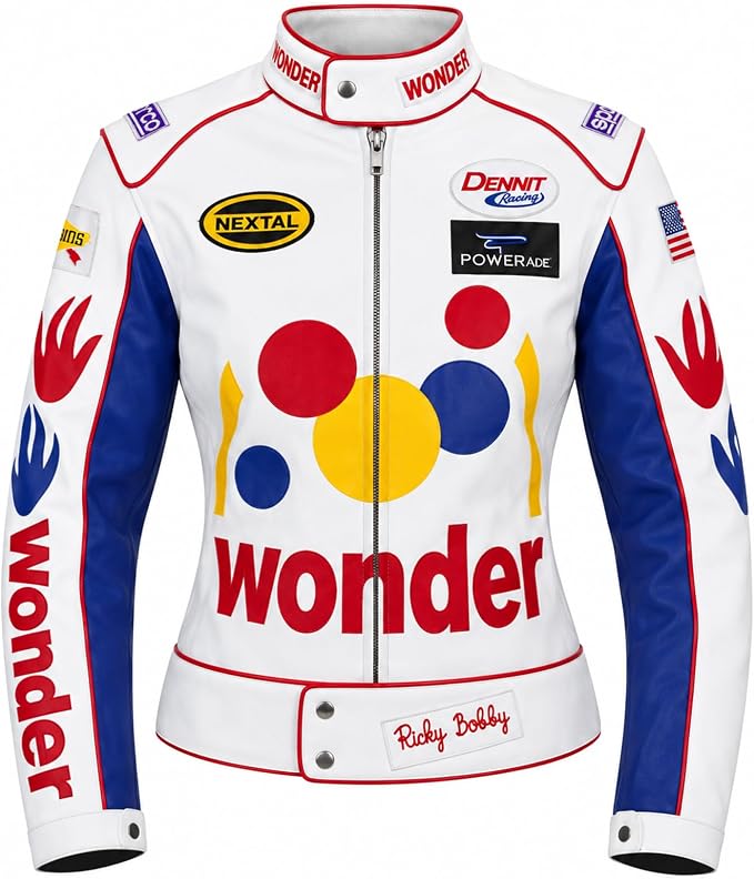 Carley Bobby Women Racing Jacket, Ricky bobby Wife Halloween Night Costume Trendy Outerwear