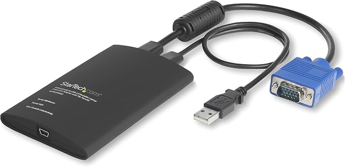StarTech Crash Cart Adapter, File Transfer, USB VGA KVM, TAA (NOTECONS02)