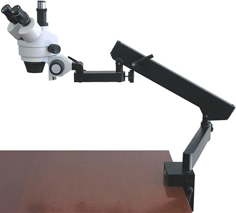 AmScope SM-6TX Professional Trinocular Stereo Zoom Microscope, WH10x | 3.5X-45X Magnification Range Includes 0.5X Barlow Lens 0.7X-4.5X Zoom Objective WH10x Eyepiece