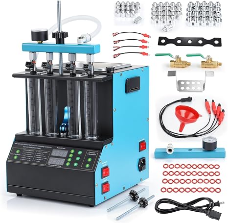 Fuel Injector Cleaner Tester 110V-220V Ultrasonic 4-Cyl