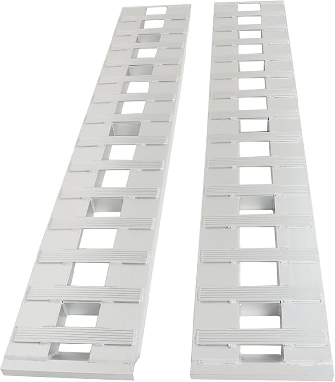 Aluminum 84 x 14 Ramps 6000Lbs Hook End 1 Pair Ramps Replacement for Car Pickup Trailer Truck ATV Dirt Bike Lawn Mower Quad