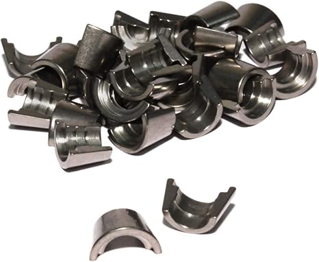 COMP Cams 638-16 Titanium Set of 16-10 Degree, 11/32", Single Groove Locks w/Lash Cap Recess