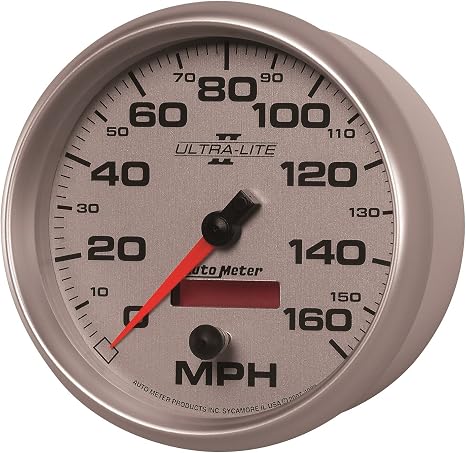 Auto Meter 4989 Ultra-Lite II 5" 160 mph In-Dash Electric Programmable Speedometer