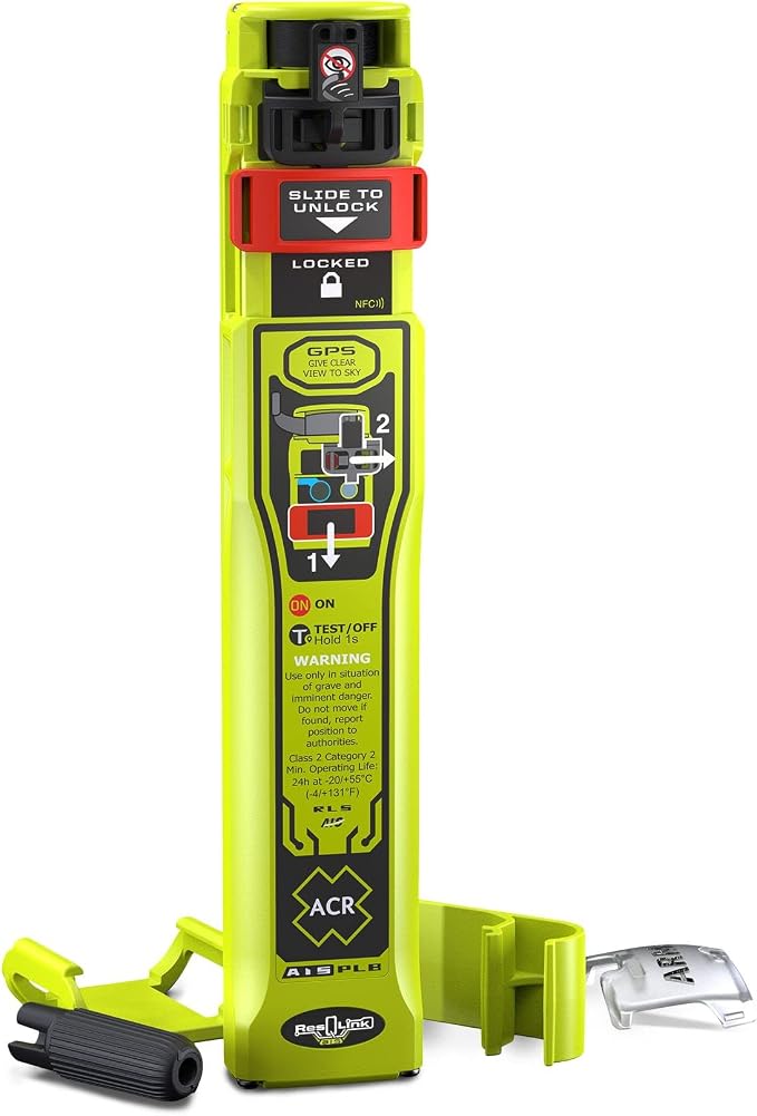 ACR RESQLINK AIS Personal Locator Beacon - SOS, GPS, Return Link Service, Mobile App and Accessory Clips (Model PLB-450) - Alert Local AIS & Global Satellite Emergency Signaling for Search & Rescue