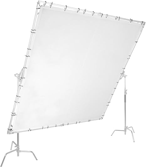 Glow 12x12' Butterfly Light Modifier Scrim Kit w/Lightweight Collapsible Aluminum Frame, White Diffuser Screen Fabric and Carry Case, Perfect for Still/Video Portrait