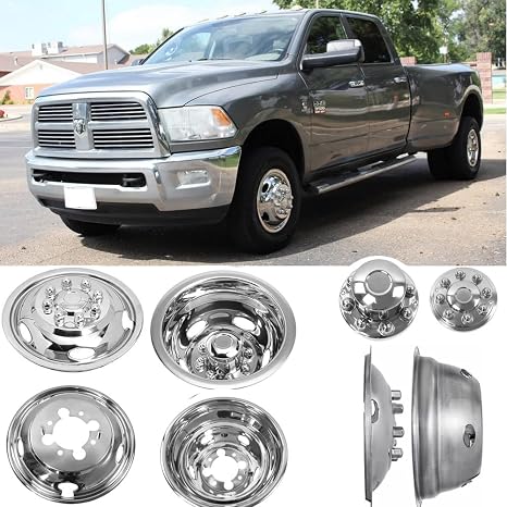4pcs 17" Dually Wheel Simulators for Dodge Ram 3500 03-18 Hub caps C17D8