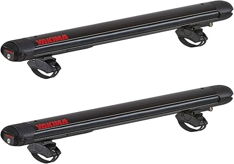 Yakima FatCat EVO 6 Ski & Snowboard Roof Rack Mount for 6 Pairs of Skis or 4 Snowboards, Black - Aerodynamic Car Rooftop Carrier, Universal Mounting, Lockable with Lift Clearance