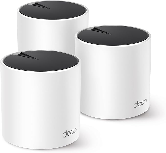 TP-Link Deco X55 Pro AX3000 Whole Home Wi-Fi 6 Mesh System - Coverage up to 6500 Sq.Ft & up to 150 Devices, 2x2.5G WAN/LAN Ports, 4 Streams, Wired Ethernet Backhaul, Ideal for 1Gig+ Internet, 3-Pack