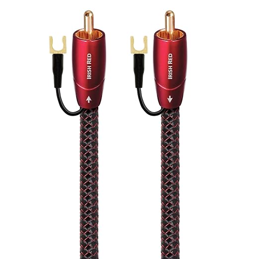 AudioQuest 5m Irish Red RCA Low-Frequency Subwoofer Audio Interconnect Nylon Braid