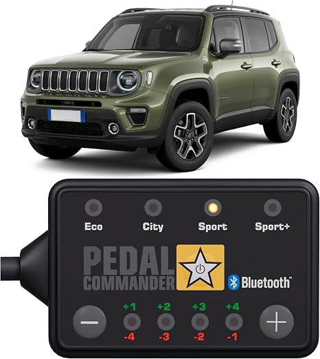 PEDAL COMMANDER for Jeep Renegade 2015-2023 Throttle Response Controller - Plug-and-Play, 4 Driving Modes, App Control, Throttle Controller Performance Mods, Renegade Parts