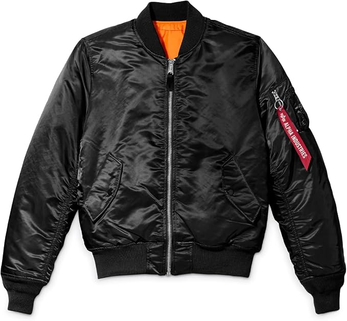 Alpha Industries MA-1 Slim Fit Bomber Flight Jacket - Fighter Pilot Flight Jacket
