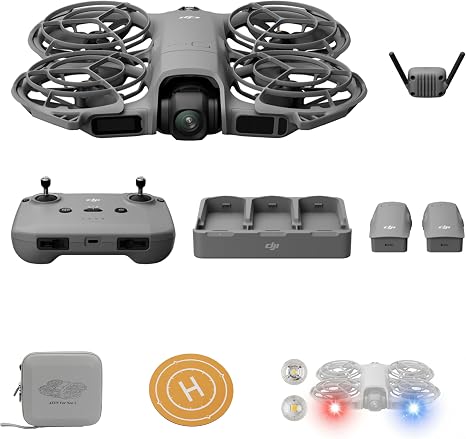 DJI Neo 2 Fly More Combo With RC-N3 Remote Controller, Stable Transmission With Digital Transceiver,Drone Strobe Light, Landing Pad, Carrying Case