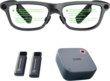 inmo GO3 AI Translastion Smart Glasses, Teleprompter AR Glasses with Camera