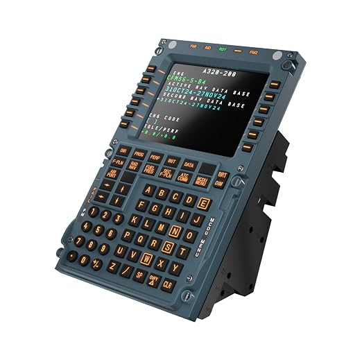 WINCTRL MCDU-32 Flight Simulator Panel – Realistic Backlit Keys, USB Plug & Play, Dual Display Modes