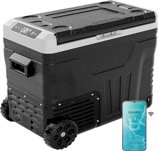 EUHOMY 53QT 12 Volt Refrigerator, -4℉~ 68℉ Portable Freezer, for Car