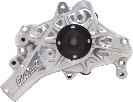 Edelbrock 8821 Polished Long Style Victor Series Mechanical Water Pump