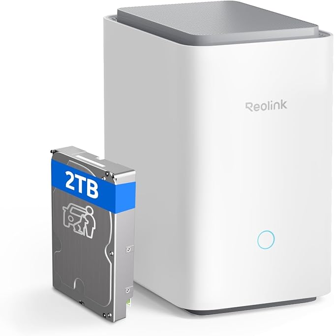 Home Hub Pro, Centralized Control for up to 24 REOLINK Security Cameras | 2TB HDD Included, up to 16TB HDD Storage, AES-128 Encryption, 16MP Streaming, Wi-Fi 6, 120dB Siren, No Monthly Fees