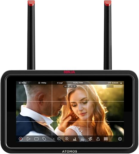 Atomos Ninja TX GO 5-inch Camera Monitor-Recorder, HDMI CFexpress Wi-Fi HDR Touchscreen ProRes RAW | HDMI CFexpress Wi-Fi HDR Touchscreen ProRes RAW, Two USB-C ports