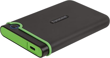 Transcend 2TB StoreJet 25M3 Rugged Portable HDD, One Touch Backup