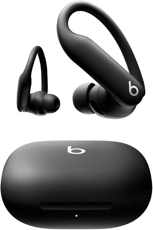 Beats Powerbeats Pro 2 - Wireless Noise Cancelling Workout Earbuds with Secure- Fit Earhooks, Up to 45-Hour Battery with Charging Case, Sweat & Water Resistant, Heart Rate Monitoring - Jet Black | High-performance audio with 12-hour battery and IPX4 water