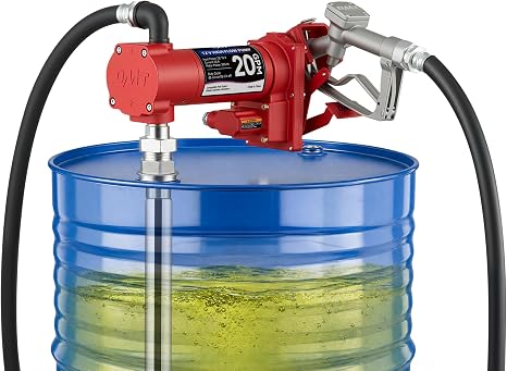 OMT 12V 20 GPM Fuel Transfer Pump with Manual Nozzle