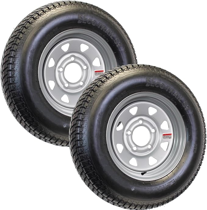eCustomrim 2-Pack Trailer Tire Rim Assembly ST215/75D14 14 Inch LRC 5 Lug