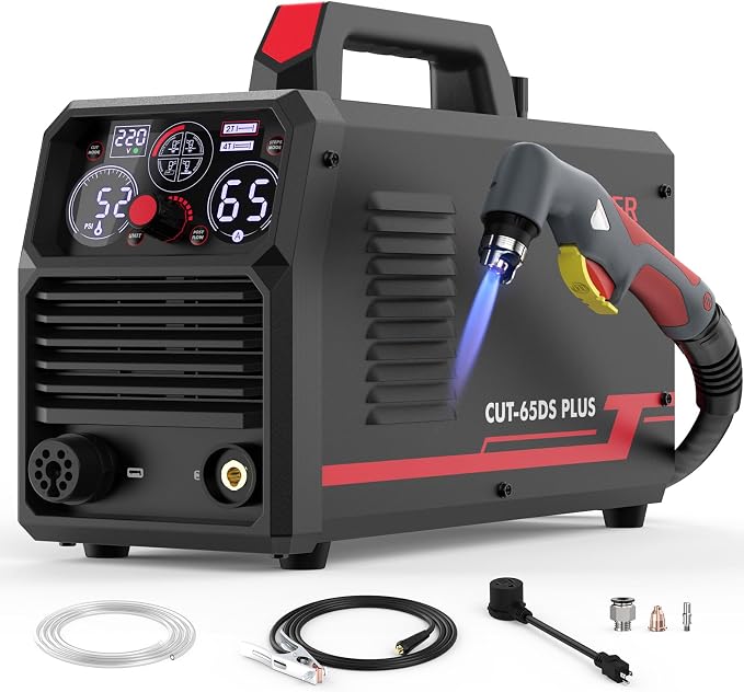 YESWELDER CUT-65DS PLUS Plasma Cutter, 4-in-1 Non-HF Pilot Arc, 110/220V