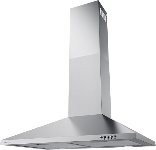Hermitlux 30 Inch Wall Mount Range Hood, Stainless Steel Kitchen Vent Hoods