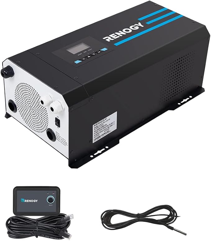 Renogy 2000w Pure Sine Wave Inverter Charger 12V DC to 120V AC Surge 6000w