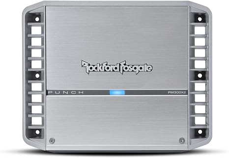 Rockford Fosgate Punch PM300X2 300-Watt 2-Channel Marine Amplifier | Class A/B, Ideal Solution for a Pair of Coaxials, Component Speakers, or a Single Sub