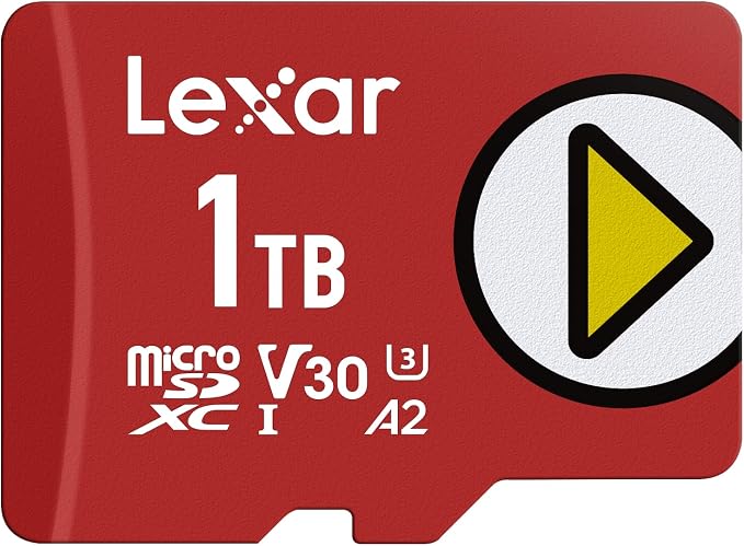 Lexar 1TB Play Micro SD Card, 205MB/s Read, 4K, V30, UHS-I, A2