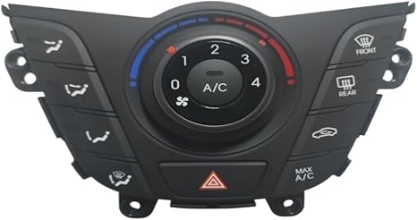 Dashboard Air Conditioning Control Button Switch Panel 97250-2V020 Compatible For Hyundai Veloster (1.6T) - Push Button Actuator, Manual Operation, IP54 Rated