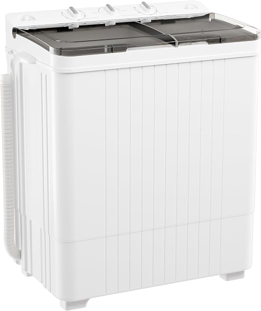 Portable Twin Tub Washing Machine 28Lbs Washer & Spin Dryer Combo