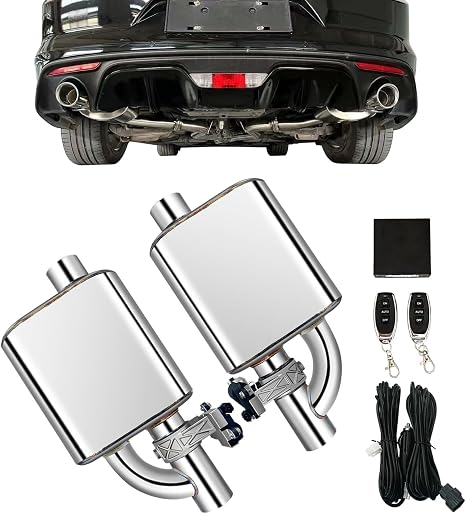 Valvetronic Exhaust Cutout 3 Inch, Electric Exhaust Valve Muffler Cat Back Exhaust System Kit (2pcs)