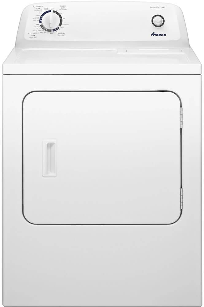 AMANA NED4655EW 6.5 cu. ft. Front Load Electric Dryer with 11 Drying Cycles, White