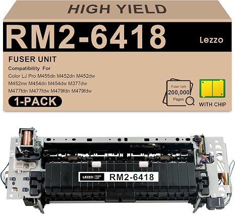 RM2-6418-000CN RM2-6460-000CN Fuser Unit (110V) RM2-6418 RM2-6460 Fuser Compatible for HP Color LJ Pro M377dw M477fdn M477fdw M479fdn M479fdw M452dn M452dw M452nw M454dn M454dw Duplex Models Printer