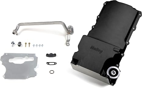 Holley 302-1BK LS Swap Oil Pan - Carbon Black Ceramic