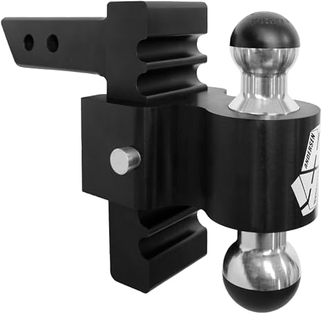 Andersen Hitches Black Anodized Rapid Hitch 6 Inch Drop 2 Inch Shank 2 x 2-5/16 Greaseless Ball 8K 10K GTWR