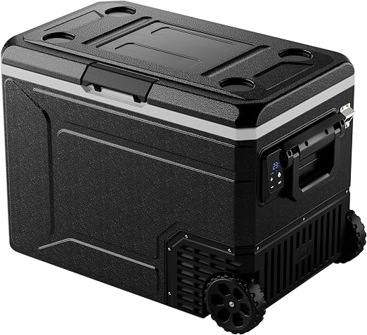 12V Refrigerator 85QT Portable Freezer with Wheels