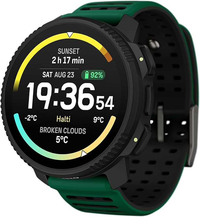 SUUNTO Vertical 2 GPS Sports Watch, 1.5”AMOLED 115+ Sports Modes, Green | Adventure Watch. Offline Maps, LED Flashlight, Dual-GNSS, 20-day Battery Life, Improved Heart Rate Tracking, SUUNTO App