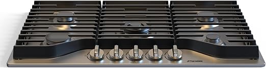 ThermoMate Heavy 36 Inch Gas Cooktop with 5 Italy Sabaf Power Burners, Built In Stove Top of 304 Stainless Steel, Gas Hob NG/LPG Convertible, Cooker with Thermocouple Protection CSA Certified