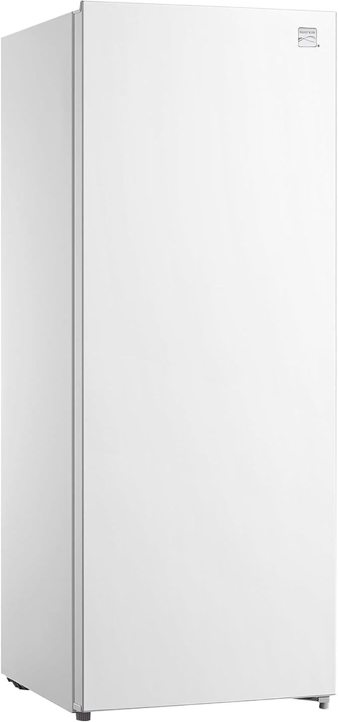 Kenmore 7.0 Cubic Feet Capacity, White Upright freezer - Convertible Refrigerator/Freezer, 5 Shelve, Garage Ready, Meat Storage, Auto Defrost, Congelador For Home, Apartment, Cottage, Basement, Dorm