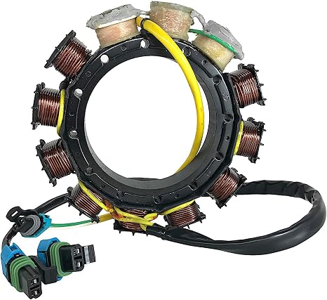 Stator for Mercury 150 XR6 135 140 175 200 HP 240 EFI Outboard 174-0002 398-858404T4 858404T3 858404A4 858404A3 40 Amp 2 Stroke 6 Cylinder Sportjet Jet Drive