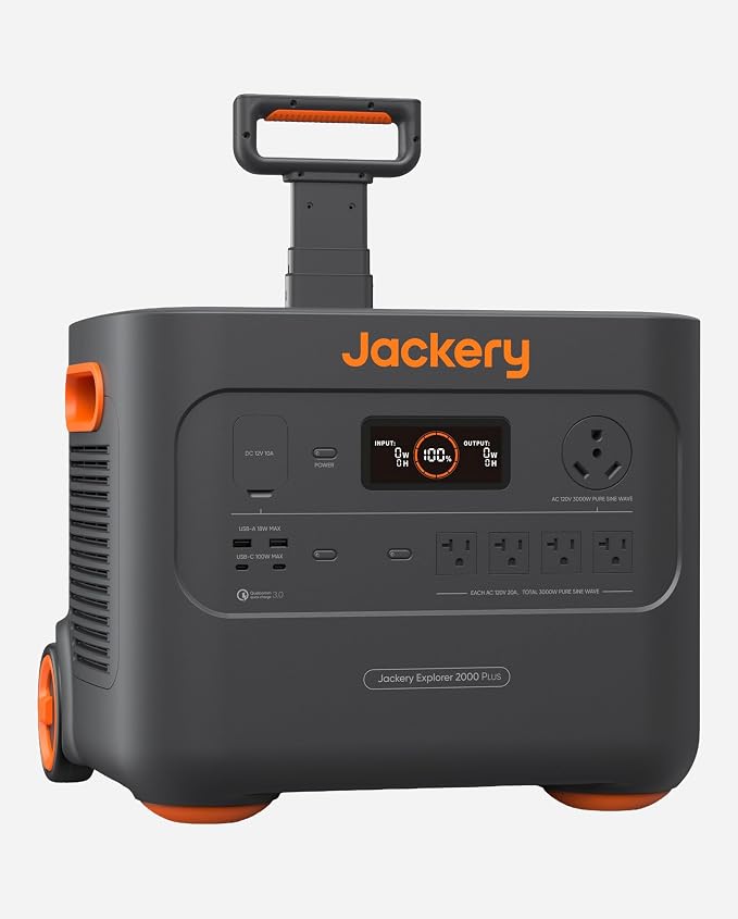 Jackery Explorer 2000 Plus Portable Power Station, 2042Wh, 3000W AC Output